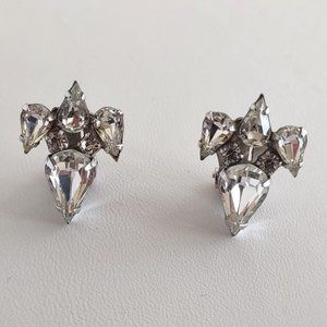 Vintage Rhinestone Clip Earrings